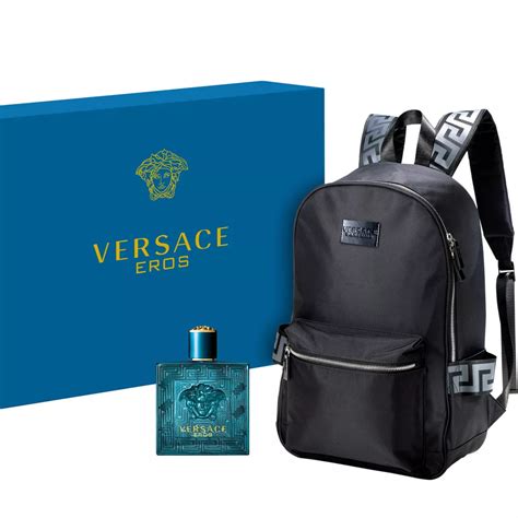 versace eros backpack gift set|versace eros after shave balm.